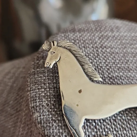 Amazing Vintage Native American Navajo Running Pony Pin by Frank Salcido 🐎♥️ - Picture 5 of 11
